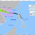 Bão số 3 giật cấp 17, cách Quảng Ninh 620km về phía Đông Nam