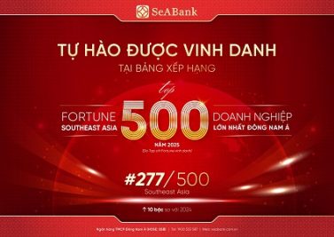 SeABank tăng 10 bậc trên bảng xếp hạng Fortune Southeast Asia 500