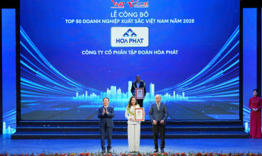 Tập đoàn Hoà Phát tiếp tục được vinh danh Top Doanh nghiệp lớn nhất Việt Nam