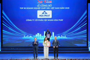 Tập đoàn Hoà Phát tiếp tục được vinh danh Top Doanh nghiệp lớn nhất Việt Nam