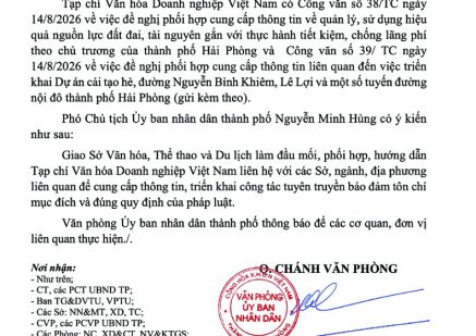Hải Phòng chỉ đạo phối hợp làm rõ các nội dung tạp chí phản ánh